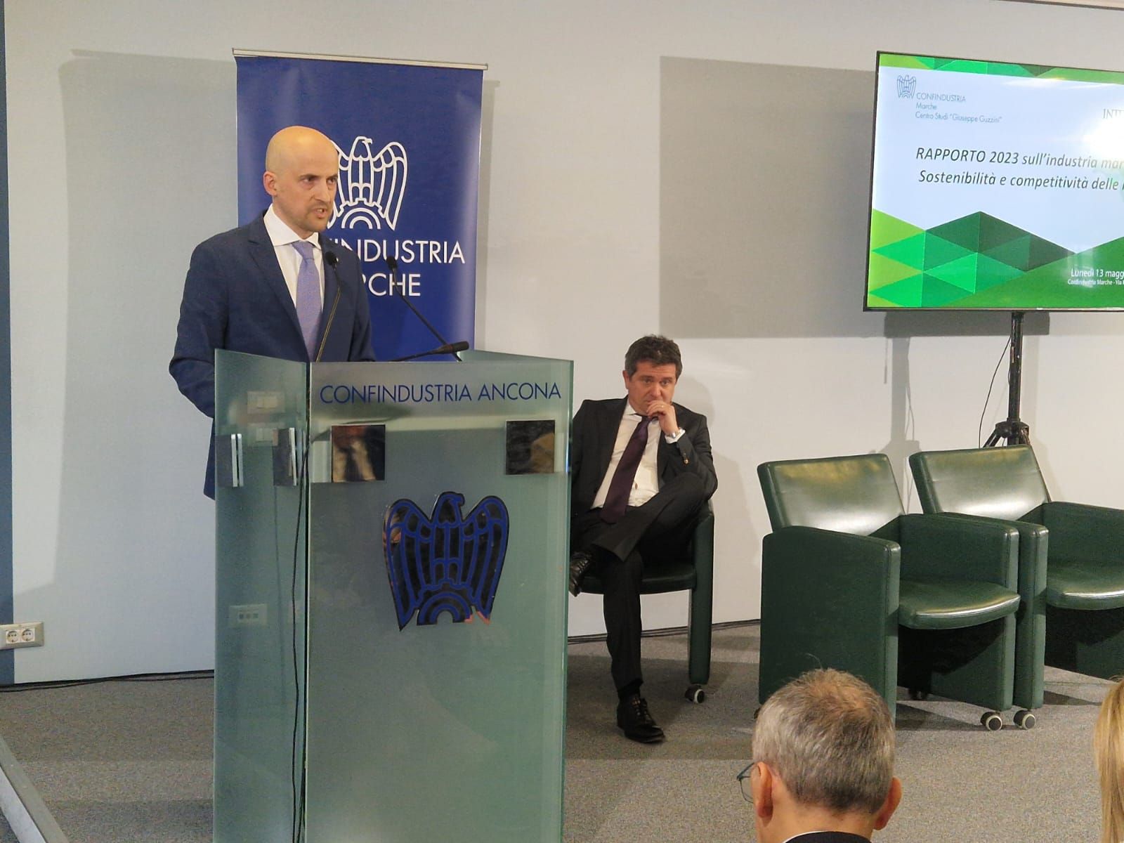 Il presidente di Confindustria Marche Roberto Cardinali in un incontro ad Ancona del maggio 2024 (Foto: Confindustria Marche)