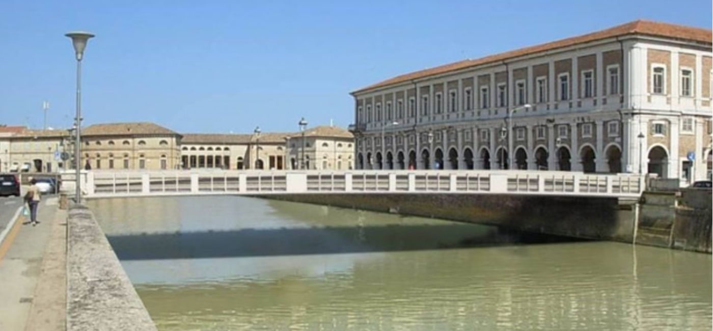 Uno dei vecchi progetti per ponte II Giugno, ora ponte Angeli dell'8 dicembre 2018, a Senigallia