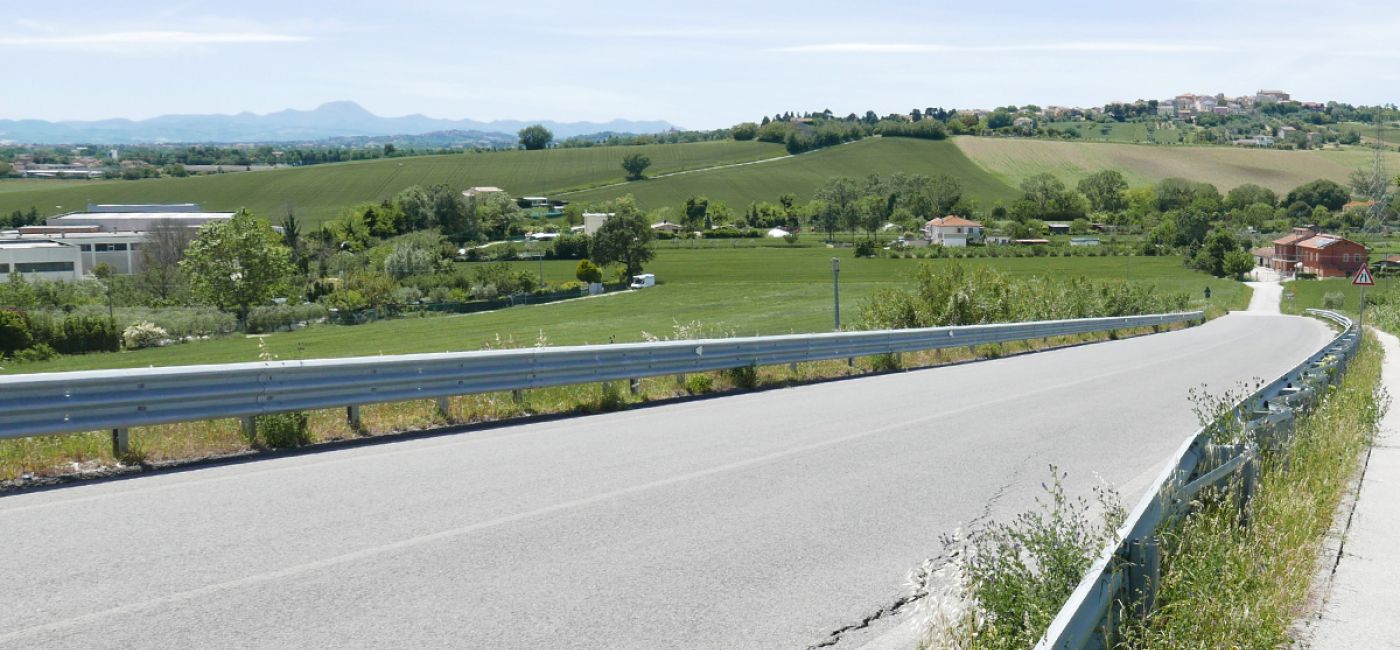 La zona della Gaggiola a Montemarciano, vista da via S.Arco, dove verrà realizzata la bretella autostradale