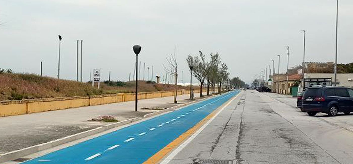 Il lungomare Da Vinci, a Senigallia