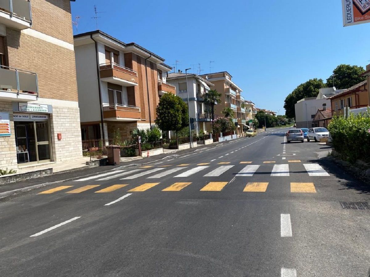 Sistemata strada Corinaldese a Borgo Ribeca di Senigallia