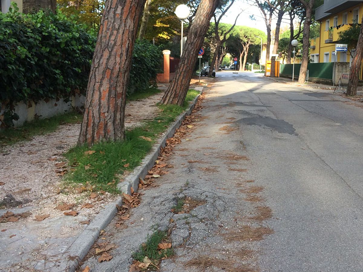 Il dissesto di viale Anita Garibaldi, a Senigallia