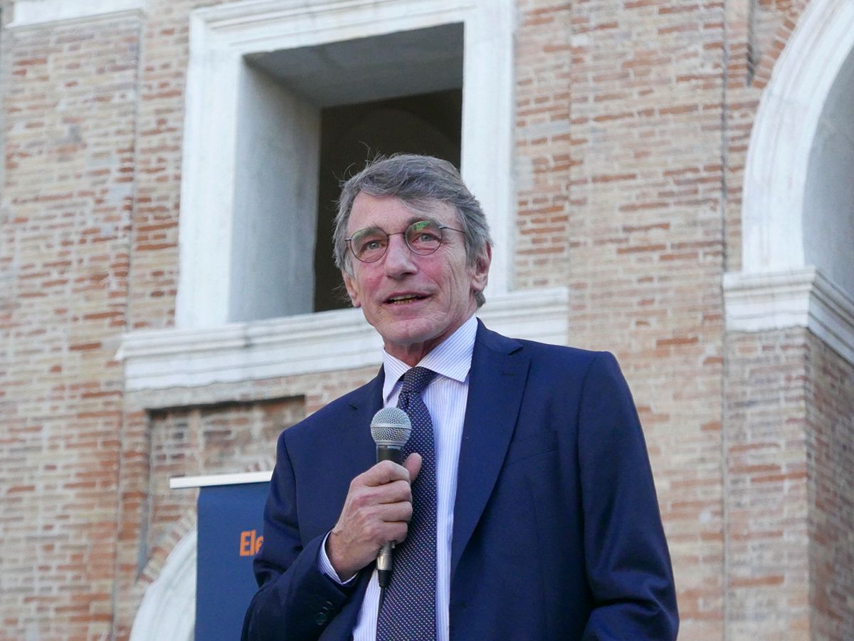 David Sassoli a Senigallia nel settembre 2020. Foto di Carlo Leone