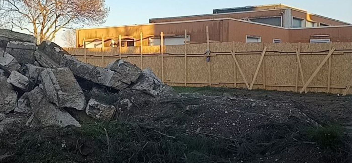 Il cantiere della nuova scuola 0-6 anni a Cesanella di Senigallia