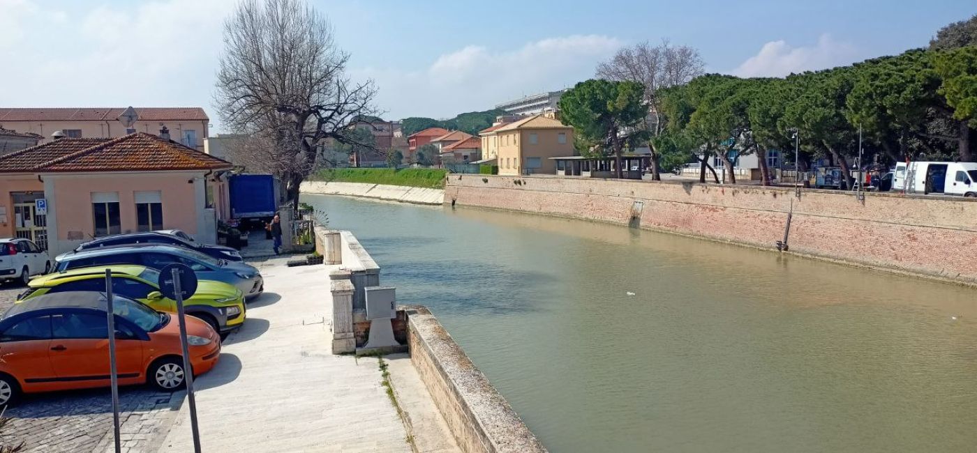 L'area dove sorgerà il nuovo ponte Garibaldi a Senigallia