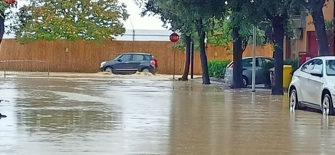 Maltempo: allagamenti a Senigallia (Cesanella, 19 ottobre 2024)