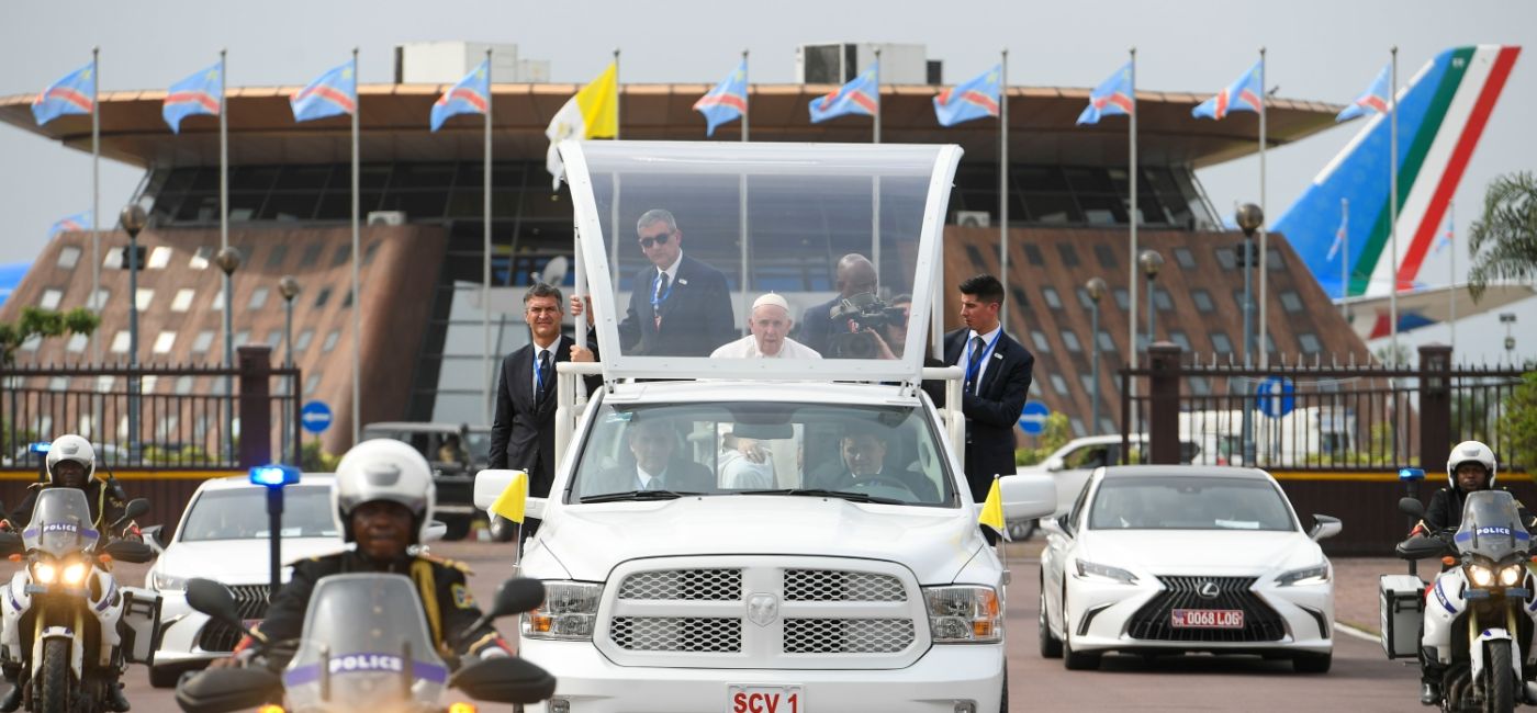 Papa Francesco a Kinshasa, Repubblica Democratica del Congo. Foto Vatican Media/SIR