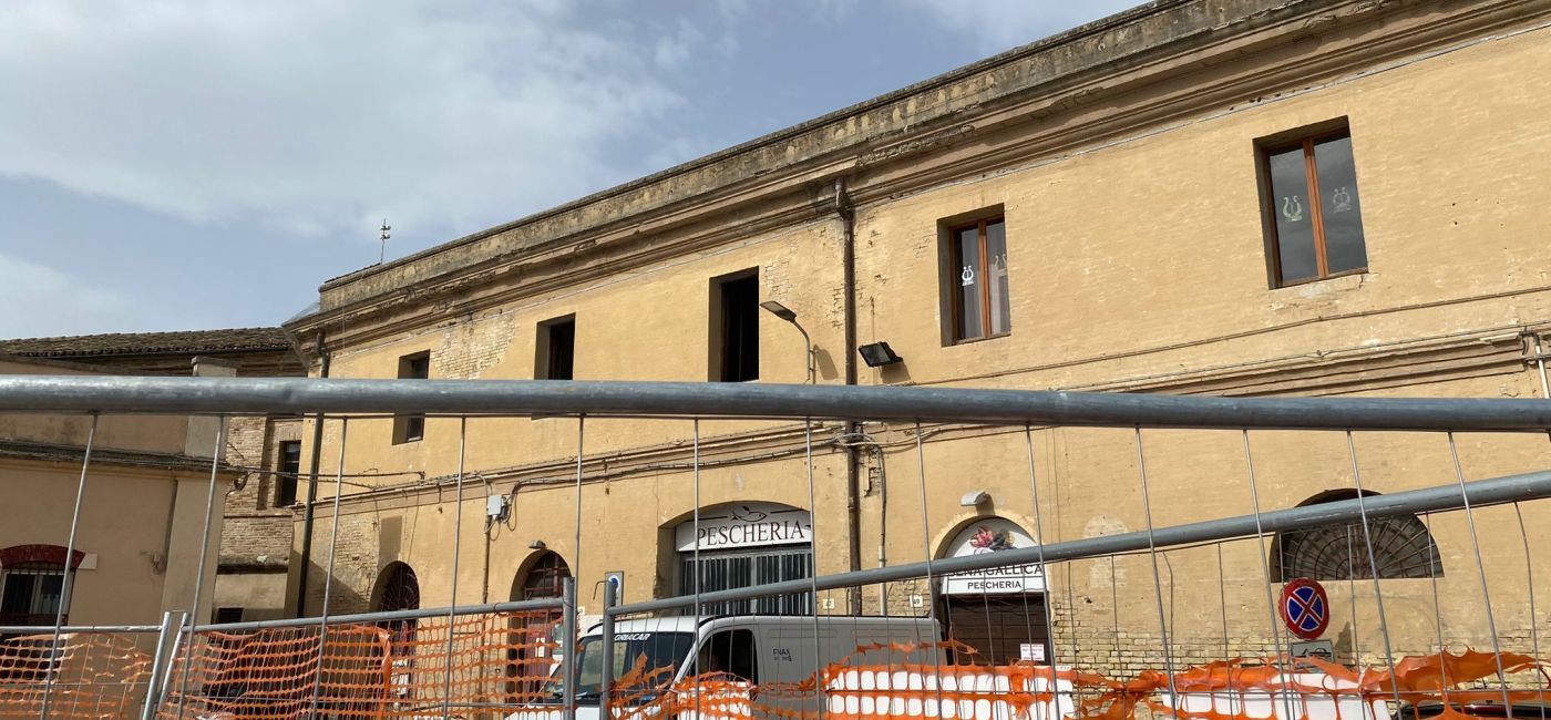 Lavori a palazzo Bonopera, a Senigallia