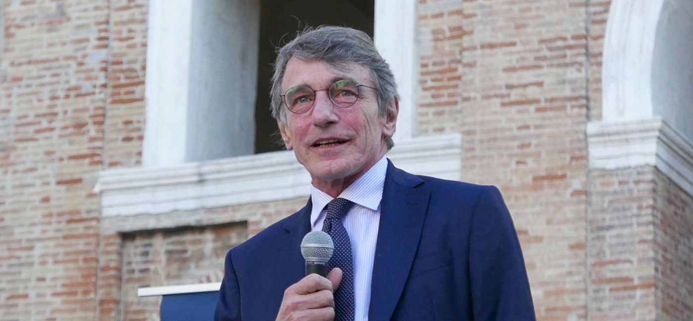 David Sassoli a Senigallia nel settembre 2020. Foto di Carlo Leone